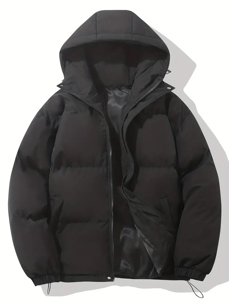 Übergroße Steppjacke mit Kapuze für Winter Damen