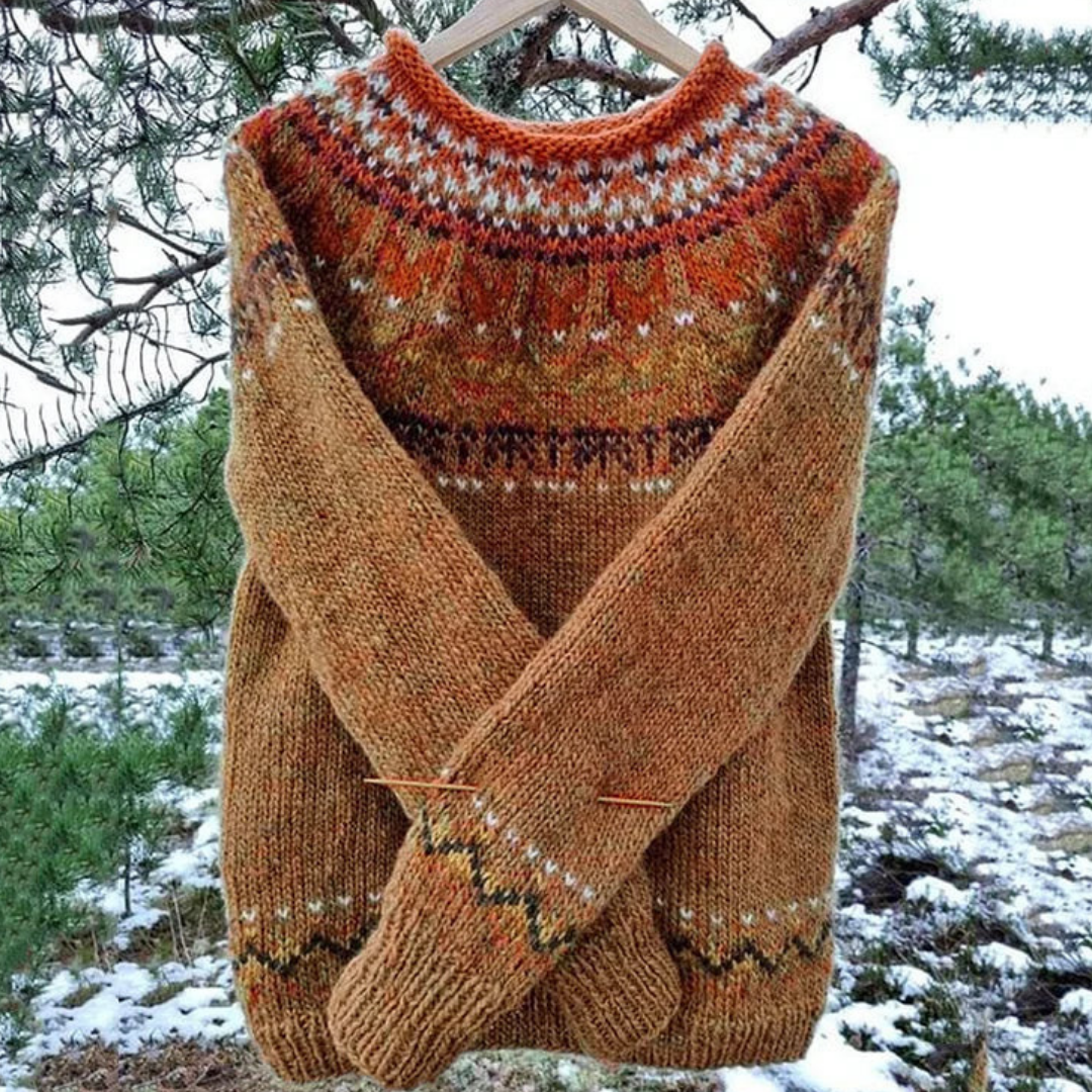 Bunter Fair Isle Pullover für Winter