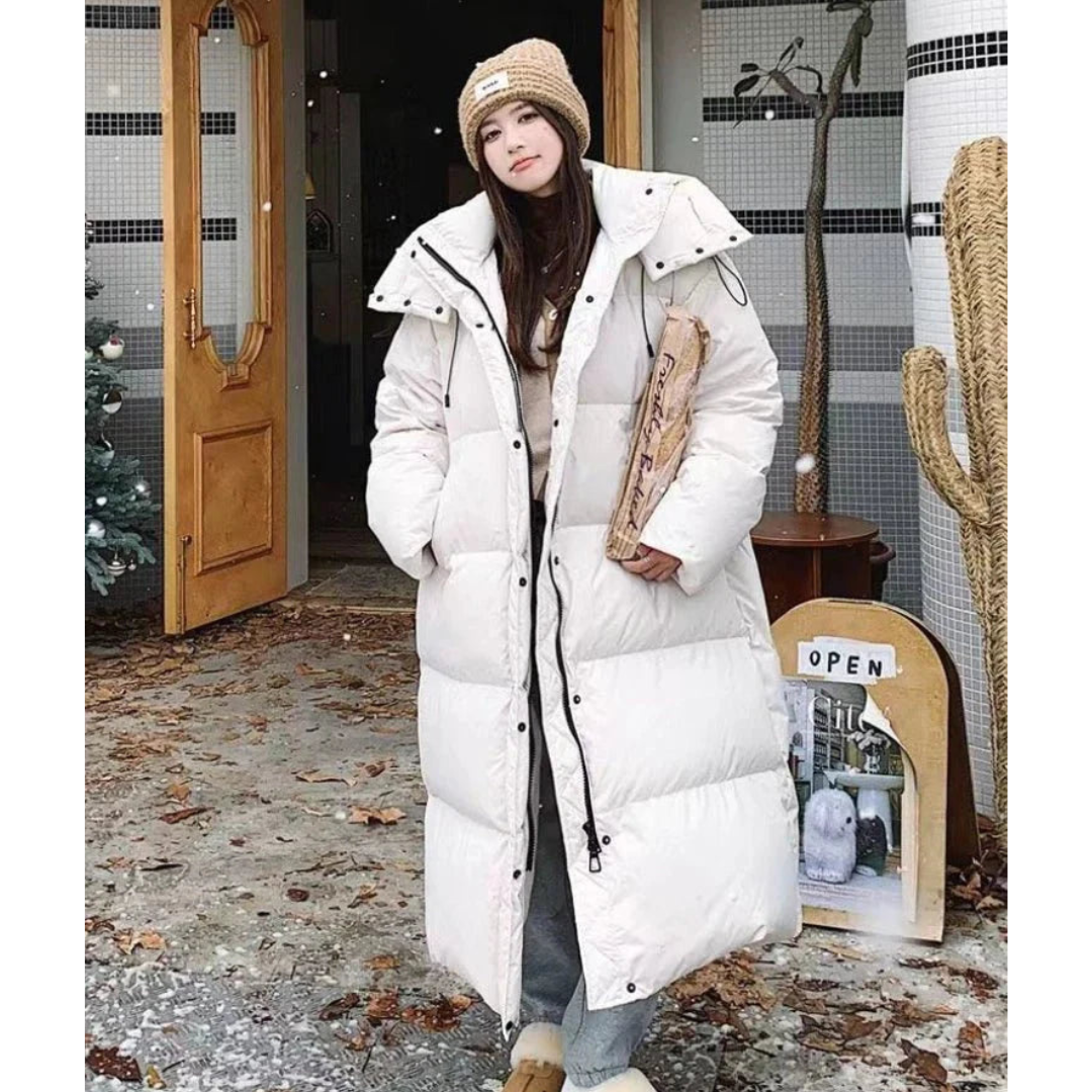 Bequemer Langer Puffer Mantel Für Outdoor Tragen Für Damen