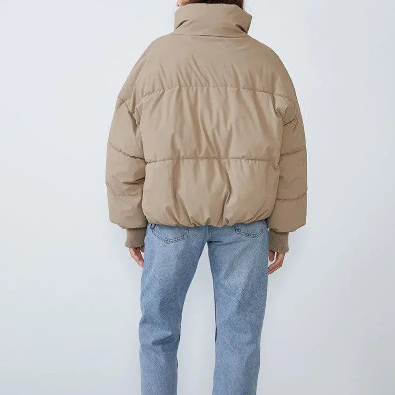 Steppjacke mit Kragen, Reißverschluss und isolierendem Futter für Damen