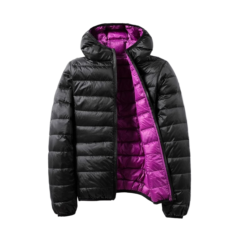 Warme Pufferjacke für Damen mit Kapuze