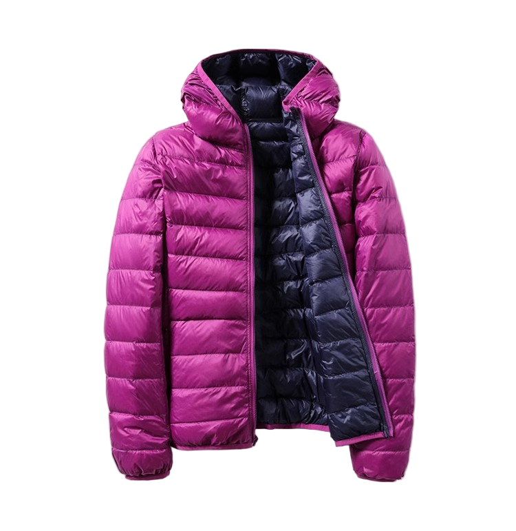 Warme Pufferjacke für Damen mit Kapuze