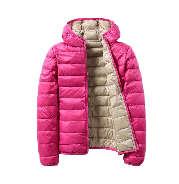 Warme Pufferjacke für Damen mit Kapuze