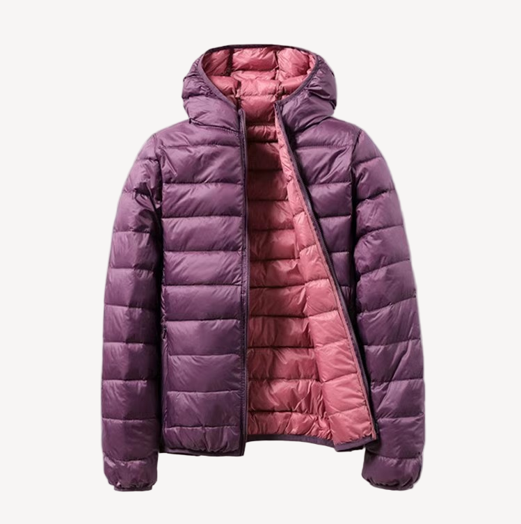Warme Pufferjacke für Damen mit Kapuze