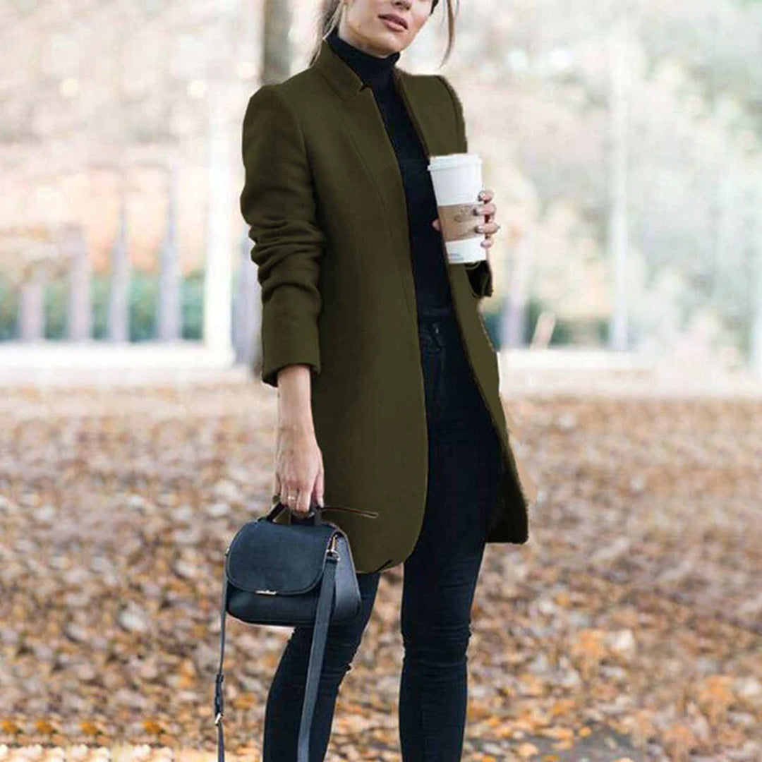 Maßgeschneiderter Langmantel Mit Minimalistischem Design Für Damen