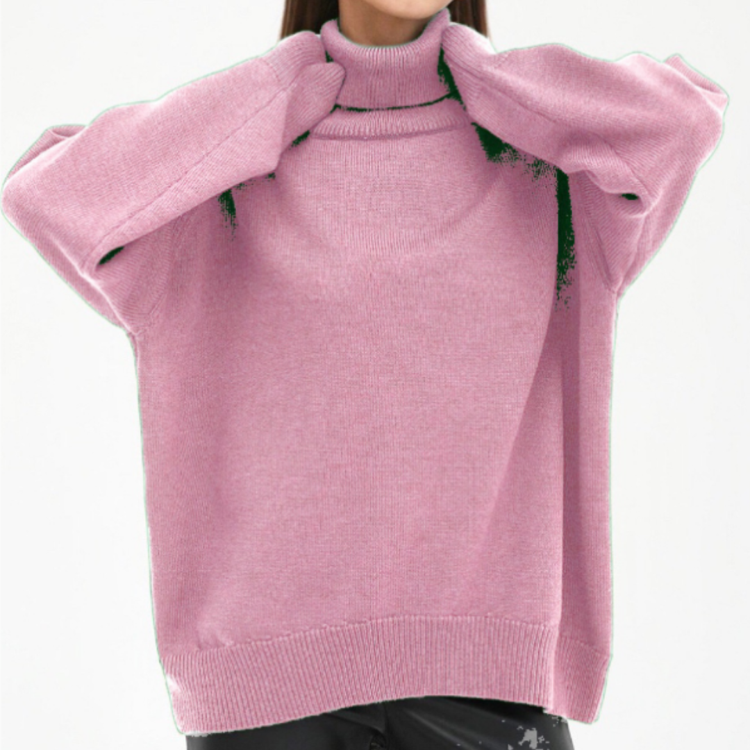 Chicer Oversized Pullover mit Rollkragen für Damen