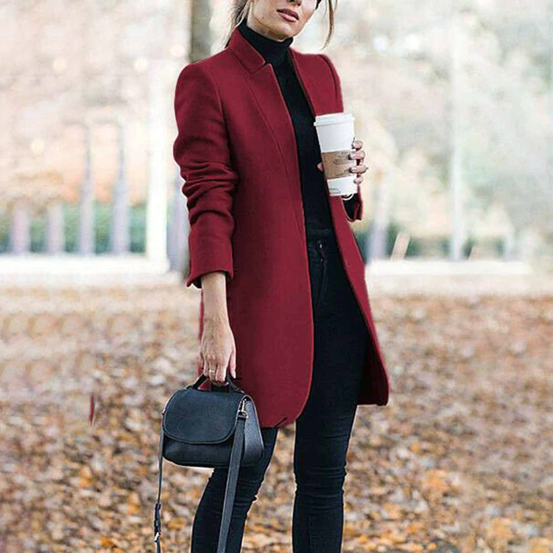 Maßgeschneiderter Langmantel Mit Minimalistischem Design Für Damen