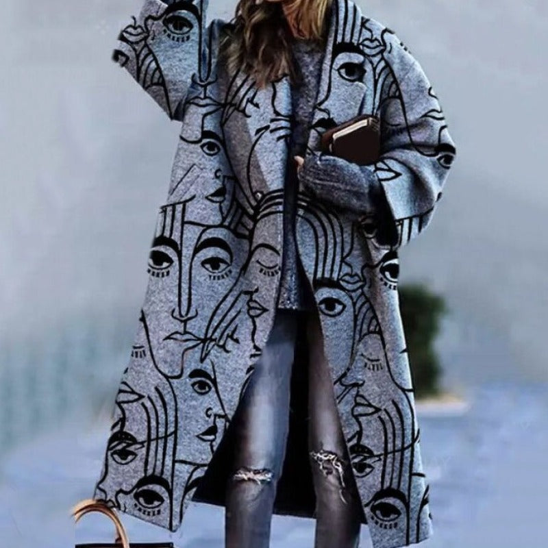 Chicer Oversized Karomantel für Damen