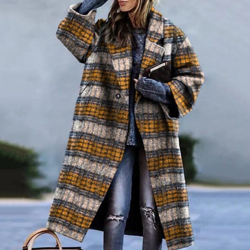 Chicer Oversized Karomantel für Damen
