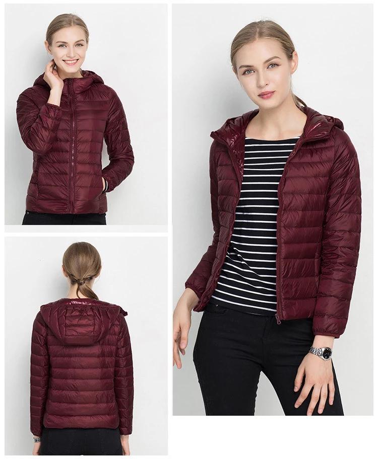 Leichte Winter Steppjacke Mit Kapuze Damen