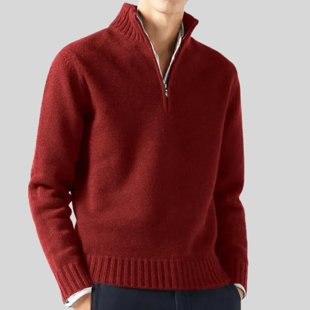Herren Winter Kalte Jahreszeit Zip Pullover