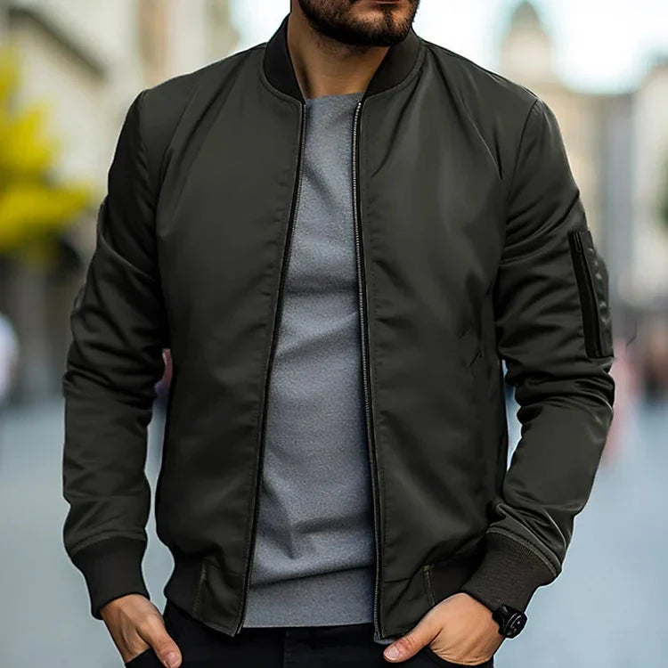 Stylische Zip-Bomberjacke für Freizeitmode für Herren