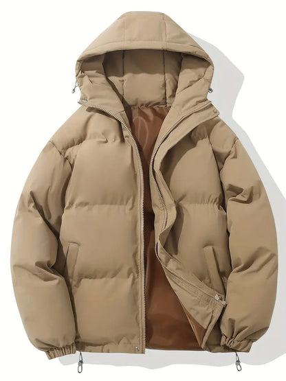 Übergroße Steppjacke mit Kapuze für Winter Damen