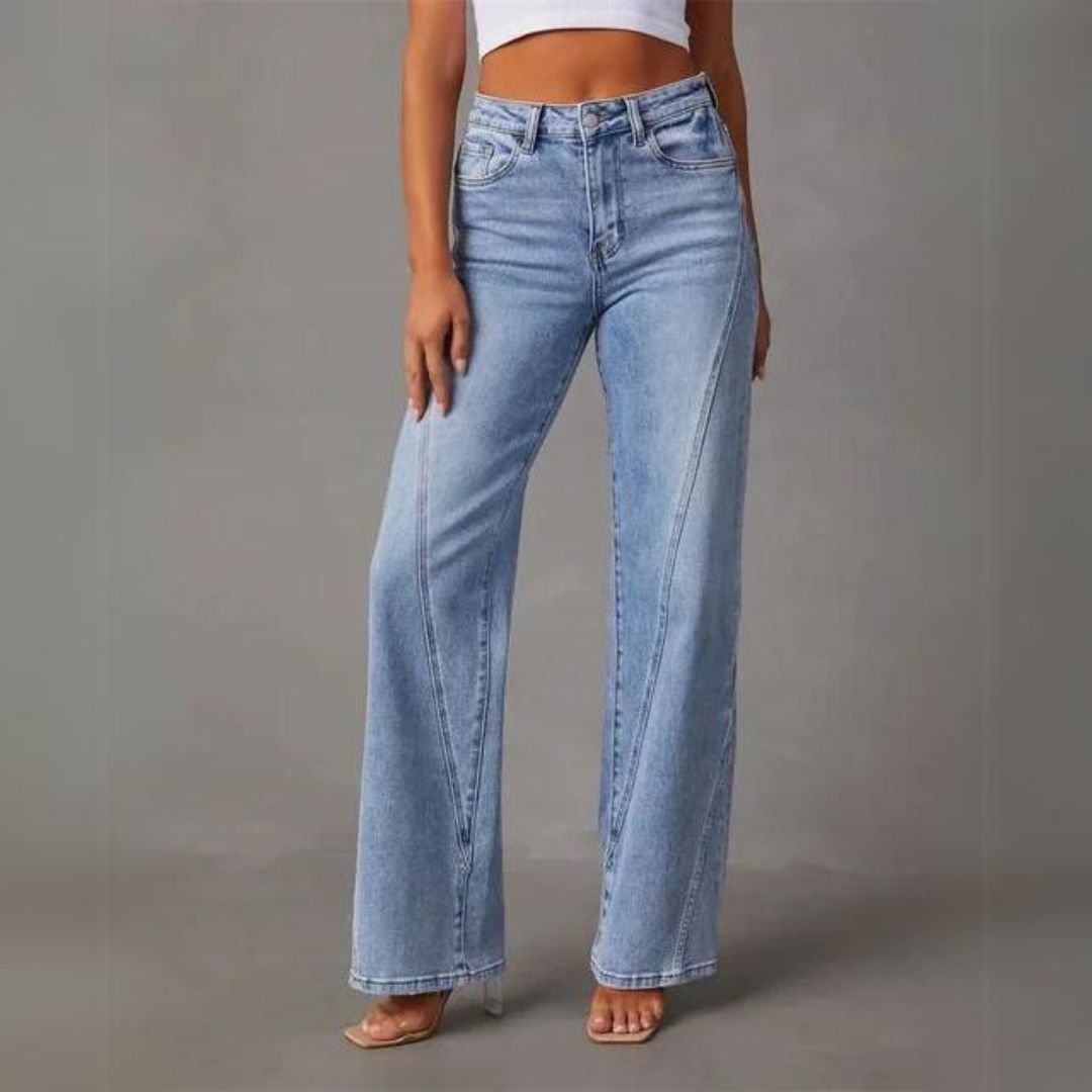 Gerade geschnittene Hose mit hoher Taille für Damen