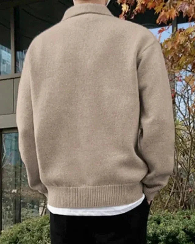 Herren Winter Kalte Jahreszeit Polo Pullover