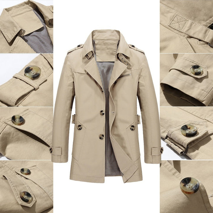Herren Winter Klassischer Trench Stil Mantel