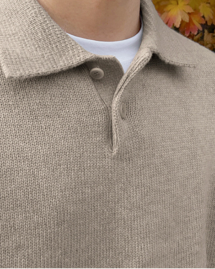Herren Winter Kalte Jahreszeit Polo Pullover