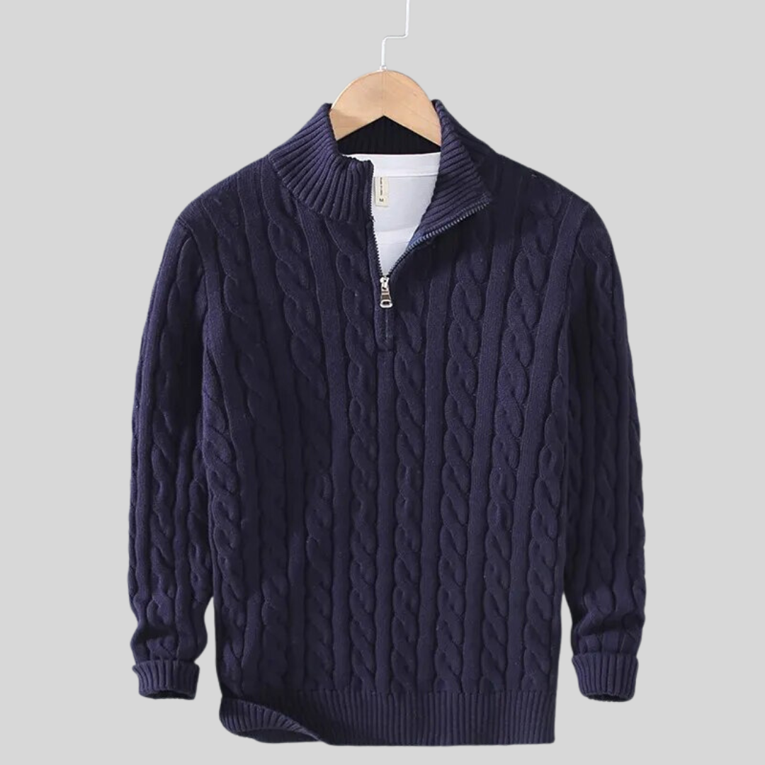 Herren Winter Kalte Jahreszeit Zip Pullover