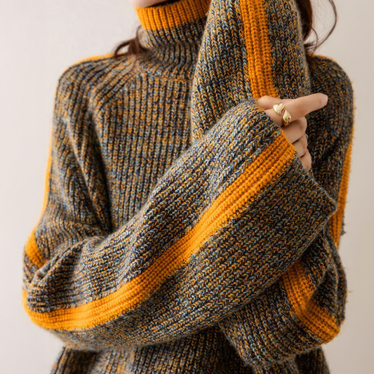 Stylisher Strickpullover Mit Auffälligem Design Für Damen