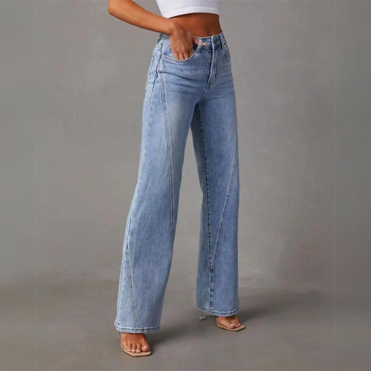 Gerade geschnittene Hose mit hoher Taille für Damen