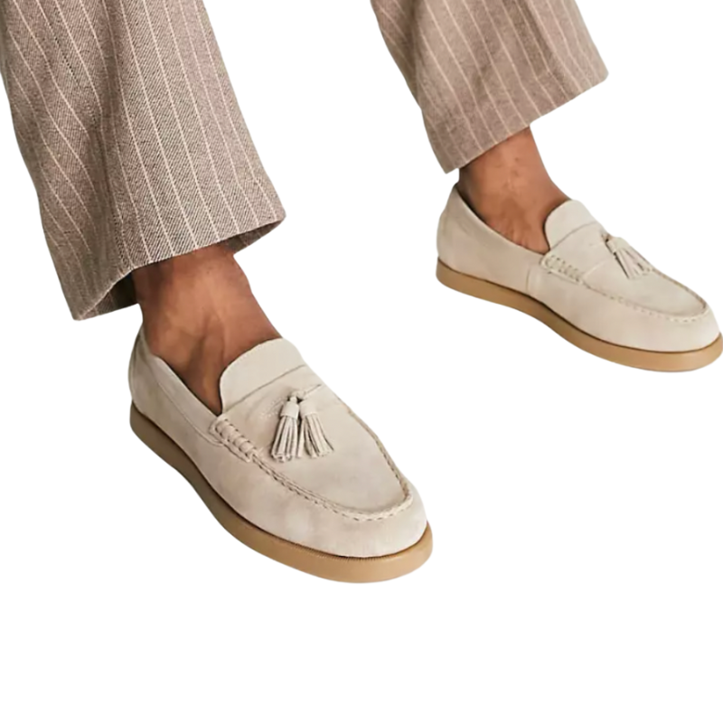 Wildleder Slipper mit Quaste Klassische Slipper Herren Winter