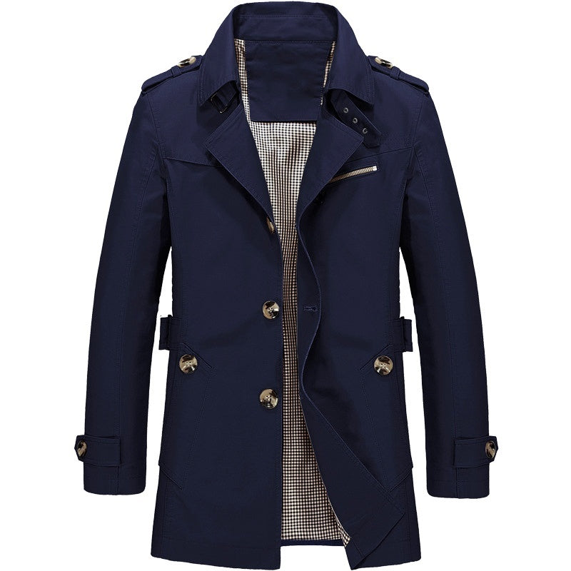 Herren Winter Klassischer Trench Stil Mantel