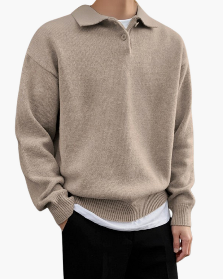 Herren Winter Kalte Jahreszeit Polo Pullover