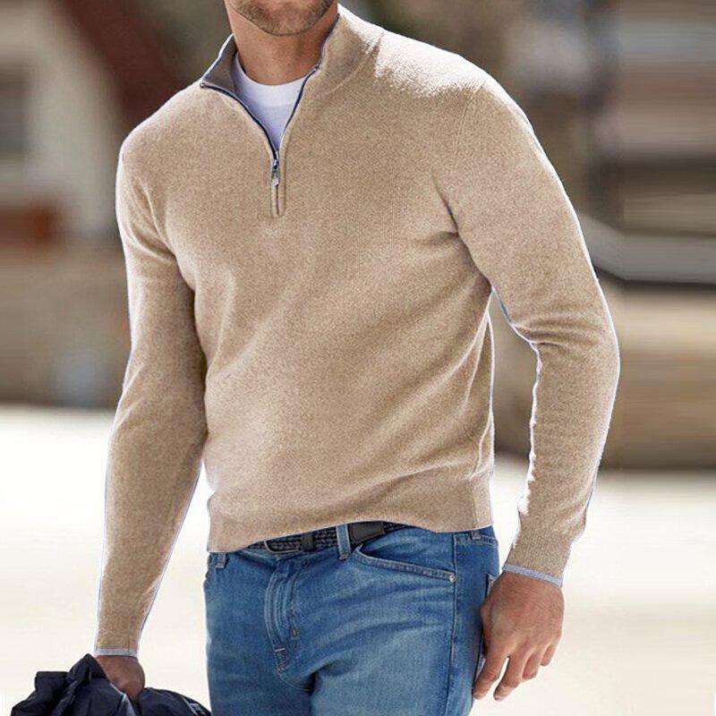 Stylischer Zip Pullover Für Herren Winter