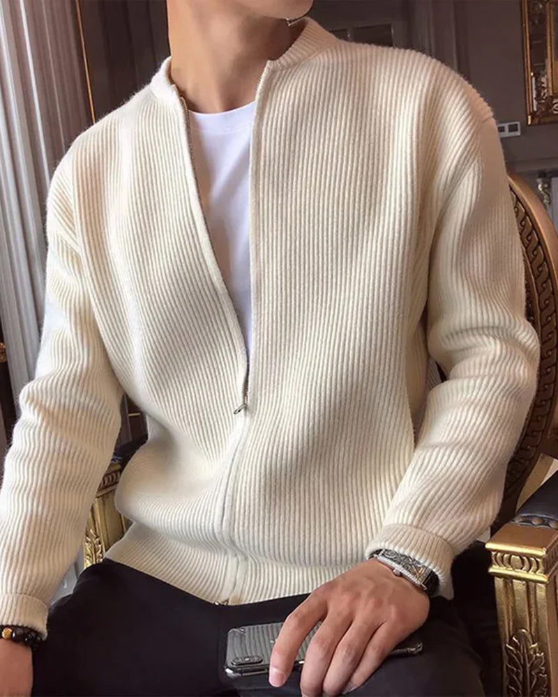 Herren Winter Kalte Jahreszeit Zip Cardigan