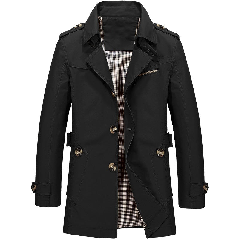 Herren Winter Klassischer Trench Stil Mantel