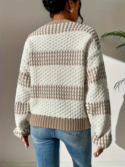 Strukturierter Strickpullover für Winter Damen