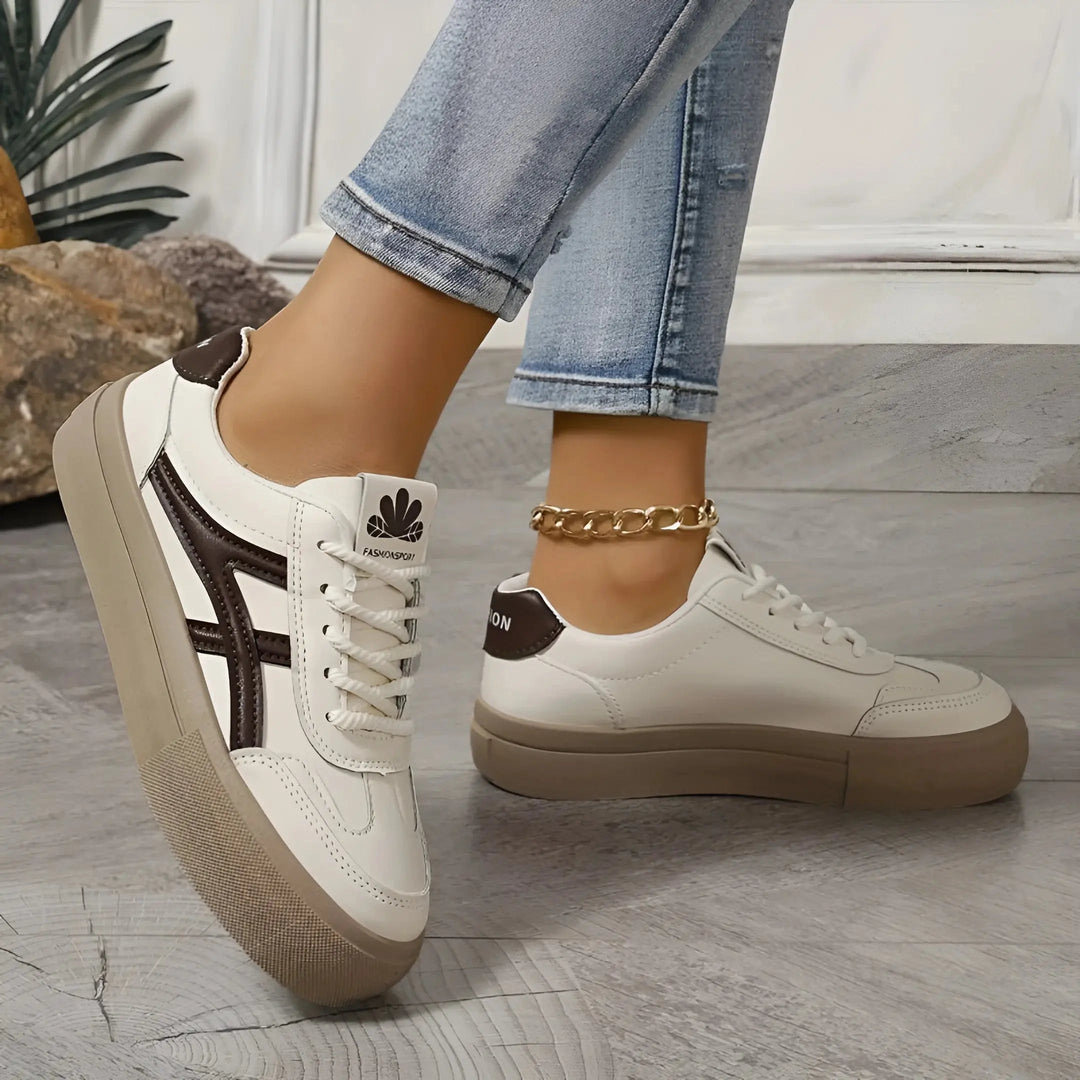 Klassische Schnürsneaker Mit Plateausohle Für Damen Winter