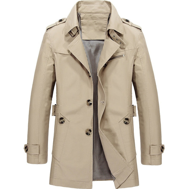 Herren Winter Klassischer Trench Stil Mantel