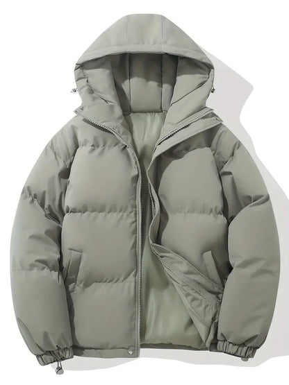 Übergroße Steppjacke mit Kapuze für Winter Damen