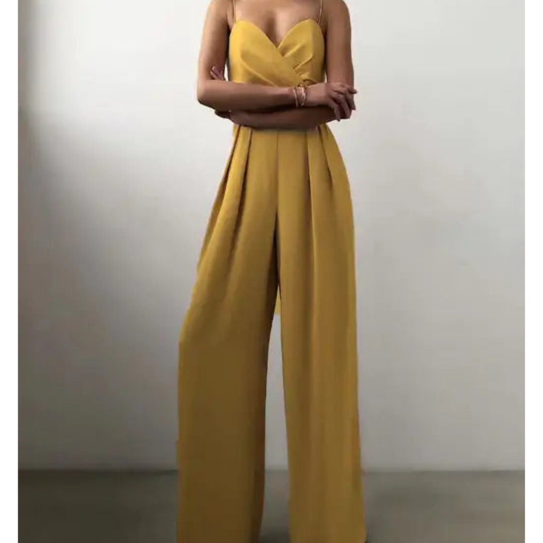 Jumpsuit mit Herzausschnitt und Faltenwurf Damen