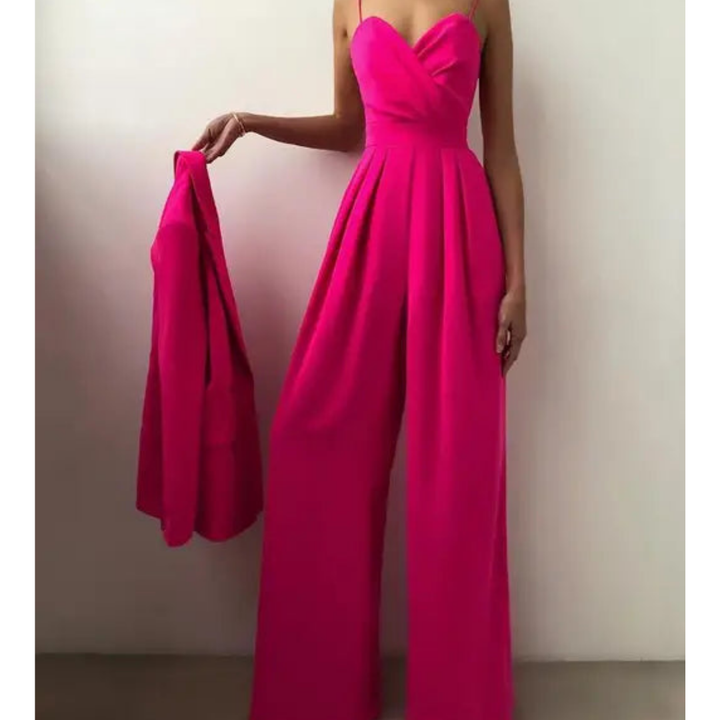Jumpsuit mit Herzausschnitt und Faltenwurf Damen