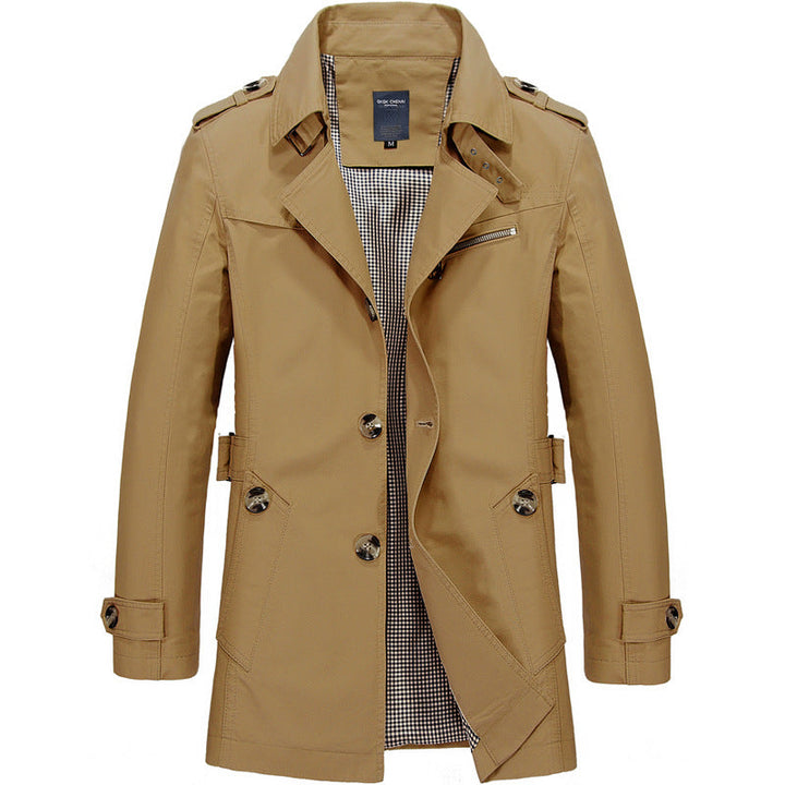 Herren Winter Klassischer Trench Stil Mantel
