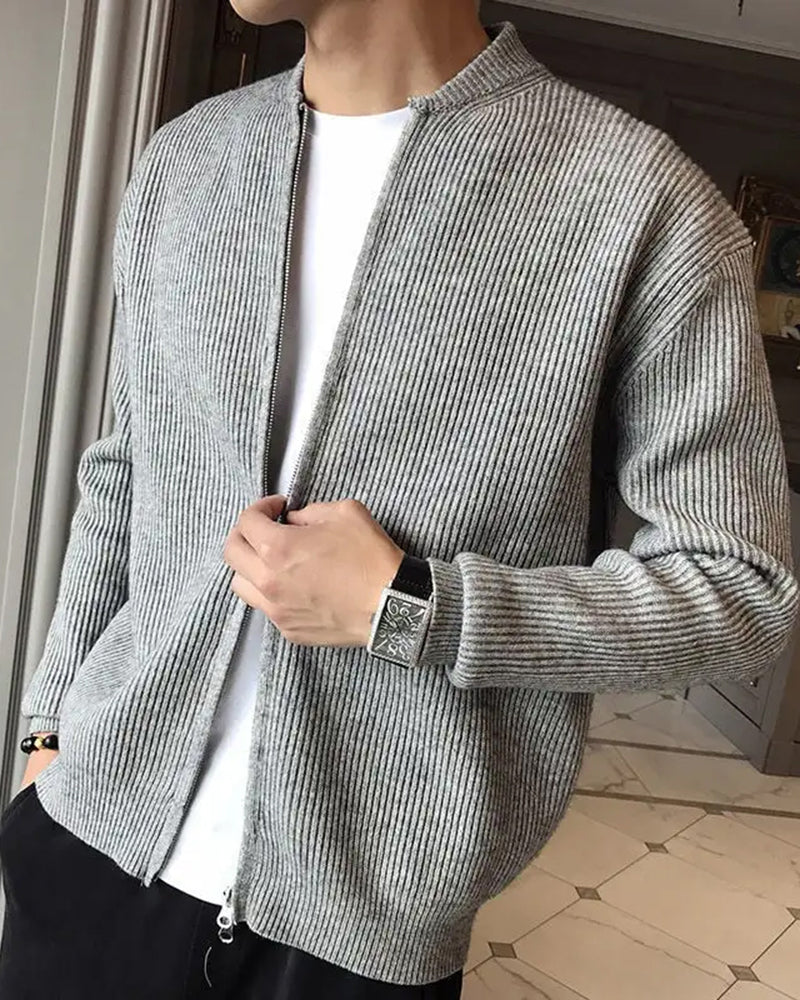 Herren Winter Kalte Jahreszeit Zip Cardigan