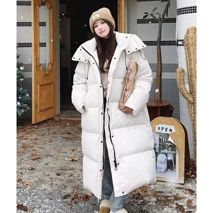 Bequemer Langer Puffer Mantel Für Outdoor Tragen Für Damen