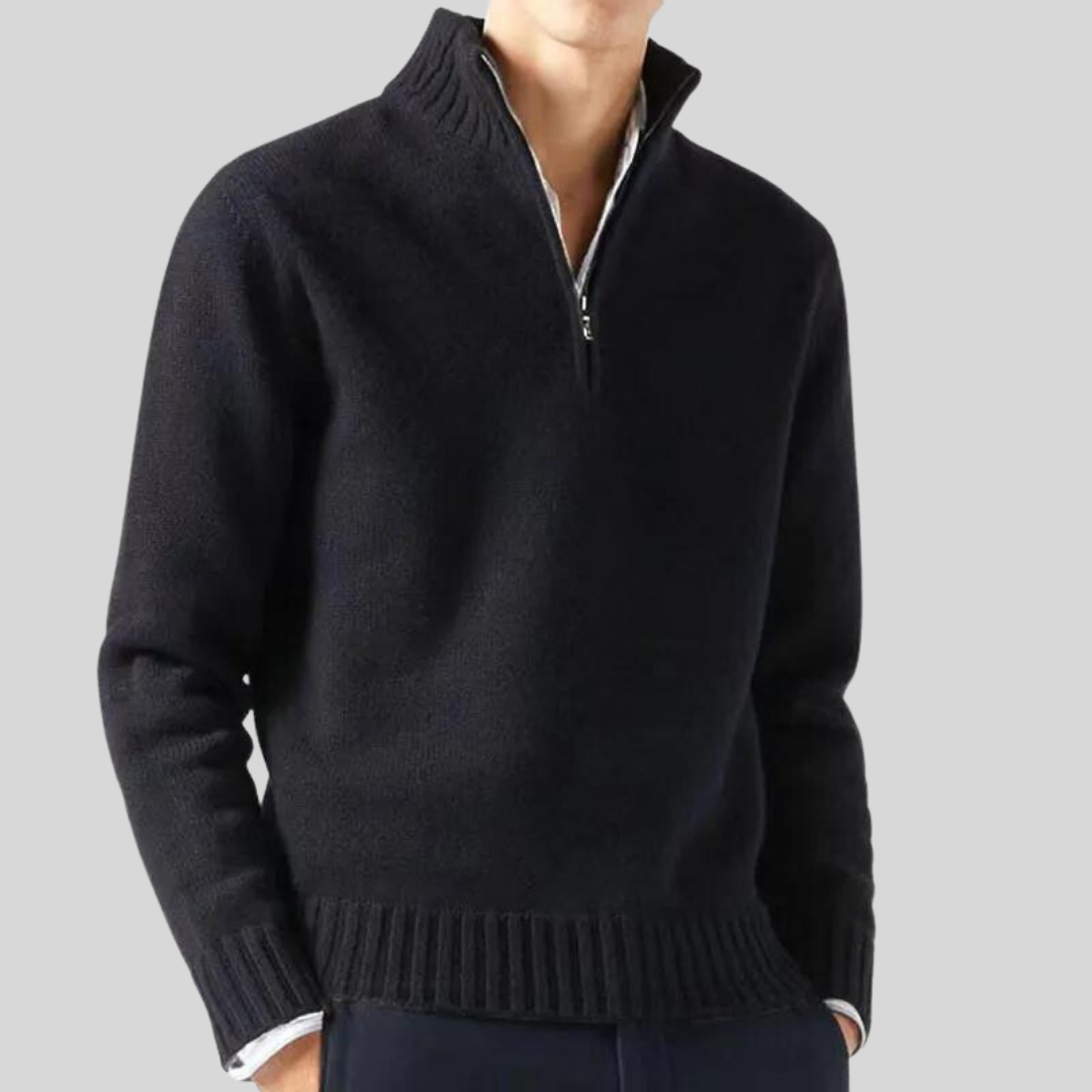 Herren Winter Kalte Jahreszeit Zip Pullover