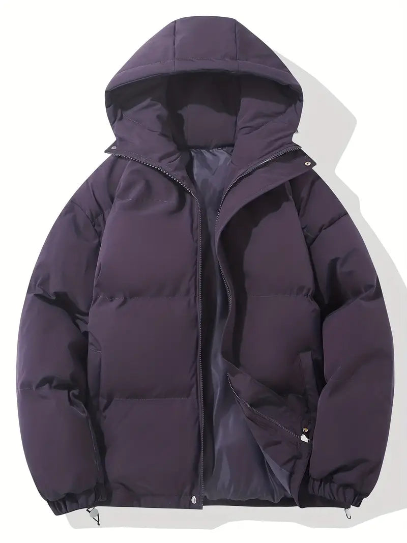 Übergroße Steppjacke mit Kapuze für Winter Damen