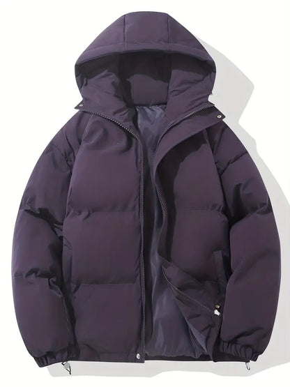 Übergroße Steppjacke mit Kapuze für Winter Damen