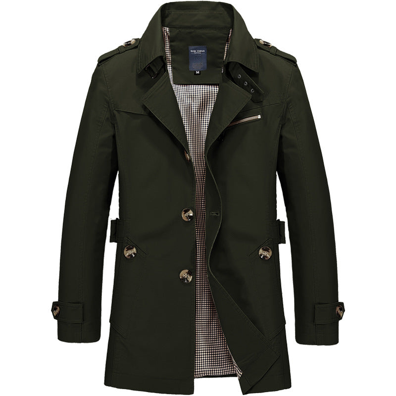 Herren Winter Klassischer Trench Stil Mantel