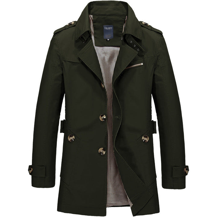 Herren Winter Klassischer Trench Stil Mantel
