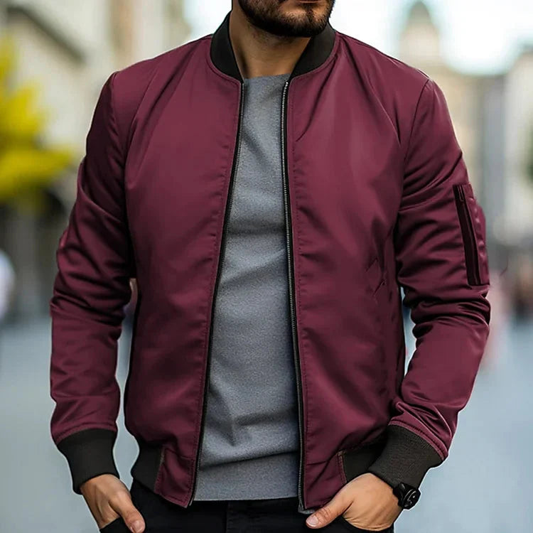 Stylische Zip-Bomberjacke für Freizeitmode für Herren