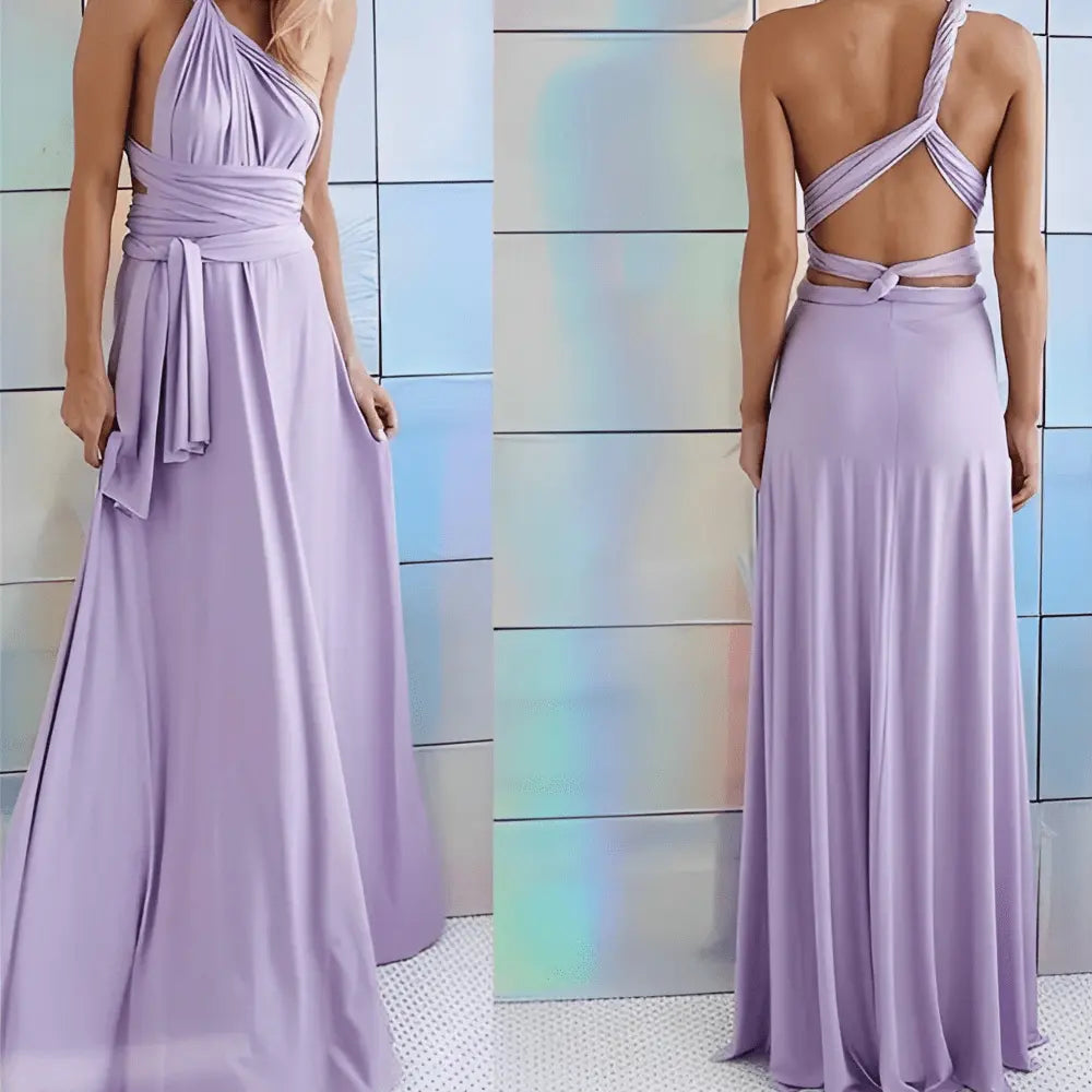 Ärmelloses Bodenlanges Drapiertes Plissiertes Maxikleid für Damen