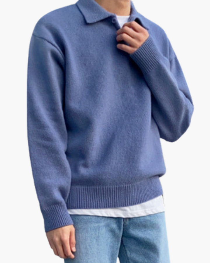 Herren Winter Kalte Jahreszeit Polo Pullover