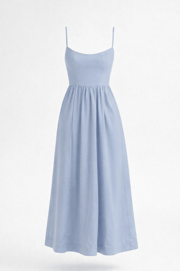 Fließendes ärmelloses Maxikleid mit elegantem Fall für Damen