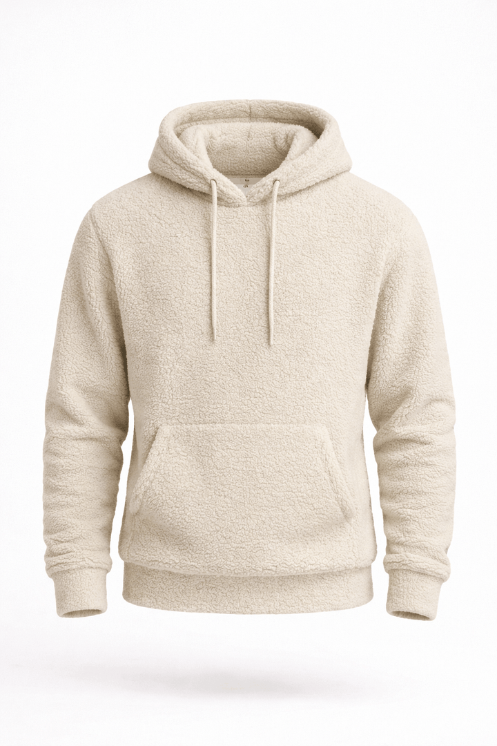 Herren Warmer Winter Rollkragen Teddy Hoodie