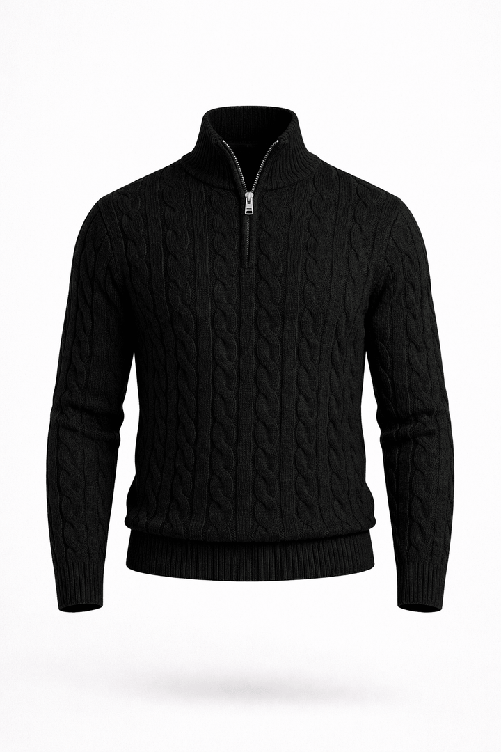 Winter Rollkragen Warmer Half Zip Pullover Herren